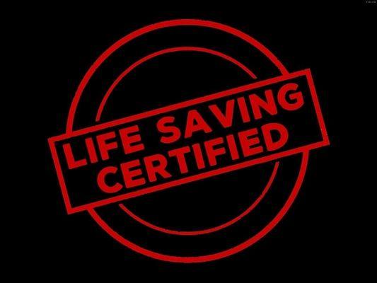 Our Life Saving Certified stamp!  Get Certified!