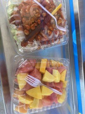 Tostilocos & Large fruit plate.