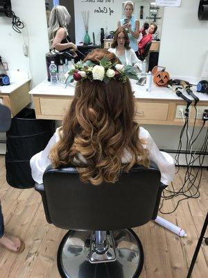 The back of my wedding hair, done by Ashley!