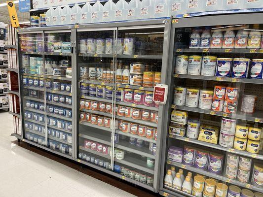 Baby formula in locked cabinet