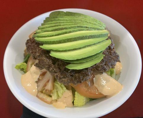 #54 Avocado Burger Bowl