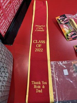 Graduation Sash