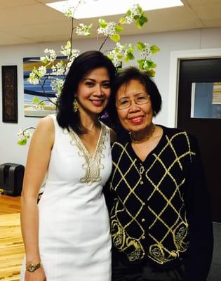 Dr Maria Abello-Poblete with her mother in law Dr.Estrella Poblete