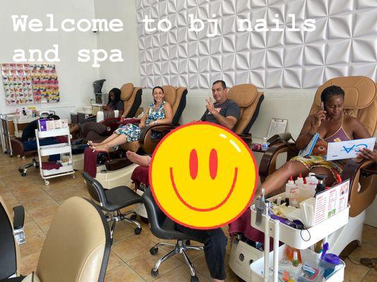 customers  at BJ nails and spa