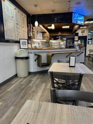 Counter showing trays like cafeteria