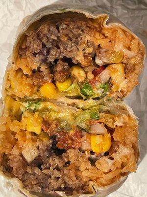 Roast Pork (Al Pastor) Burrito, $12 + tax + tip