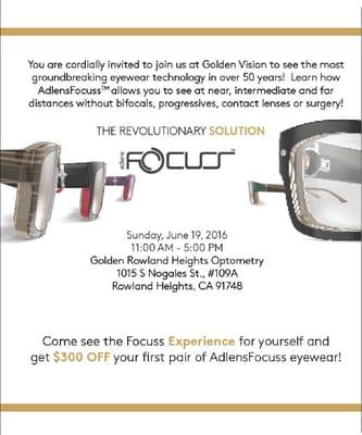 Join us on Father's Day for the launch of AdlensFocuss!