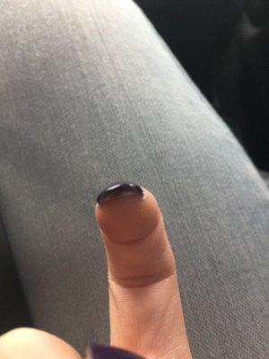 There is a space between my real nail and the acrylic