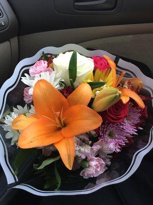 Flower bouquet = $13.99