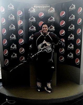 Pepsi sponsored this photo opportunity for fans at a hockey event. Posted with review 03/29/23