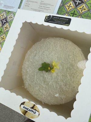 Beautiful Coconut Pineapple Cake