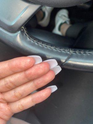 I don't know any other nails salon that leaves chunks on the bottom of the nails