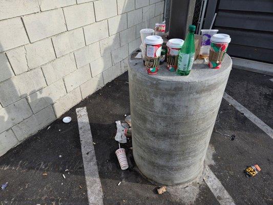 Does anyone (the bank, Electrify America, Glendale?) care about keeping the charging area clean?