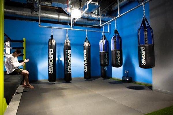 The Empower Punching Bag Area.