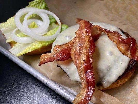 Bacon thick cheeseburger