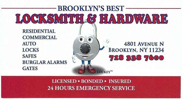 Brooklyn's Best business card.