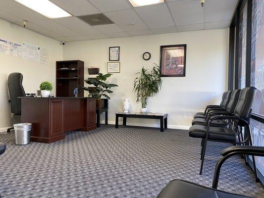 Refreshed office with new paint, carpet and chairs!