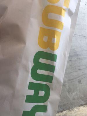 First time I was given a bag for my sandwich.