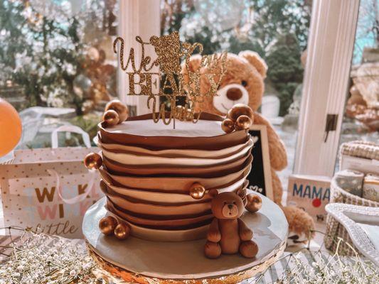 Funfetti gender reveal cake