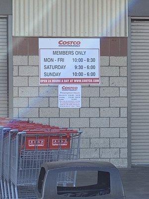 Costco Warehouse Hours