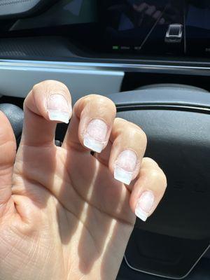 this is how they let me leave the nail salon. Huge thumbs down.