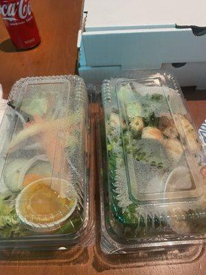 Kula salad and romaine salad