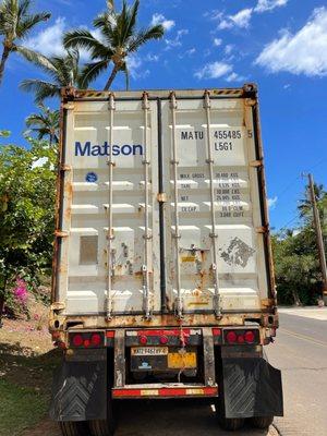 Container delivered in Hawaii.