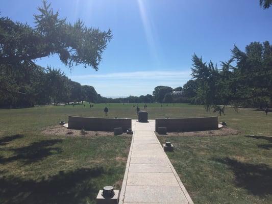 Tempel Green, overlooking Long Island Sound.