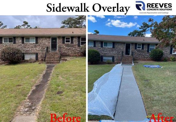 Sidewalk Overlay Before and After