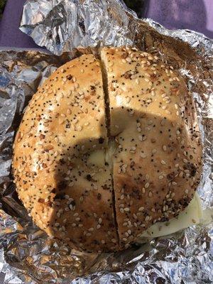 Everything Bagel with Egg and Cheese