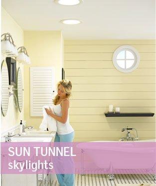 Velux Sun Tunnels in Bathroom provide plenty of task lighting