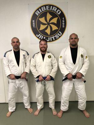 Coach Vernie, me and master Eduardo after I received my blue belt.