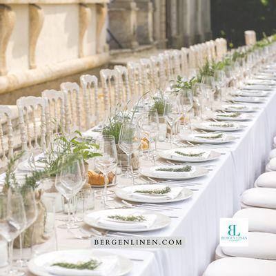 Event and restaurant table linen rentals.