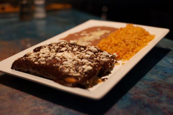 Mole Chicken Enchiladas