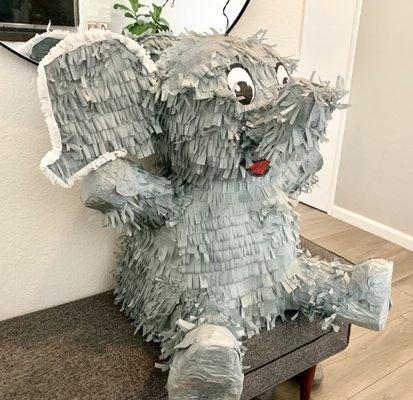 Elephant piñata - can hold 6 lbs of candy.