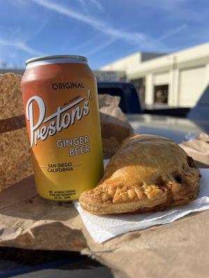 Preston's South African style ginger beer + Cornish Pasty Hot Meat Pie