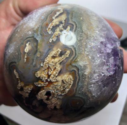 Amethyst Sphere with Agate