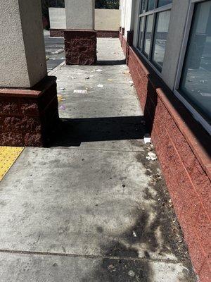 Disgusting walkways and litter galore.