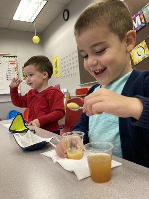 Week of Taste at school - learning about textures