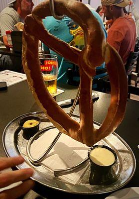 New pretzel. Such an upgrade. The mustard and cheese made it.