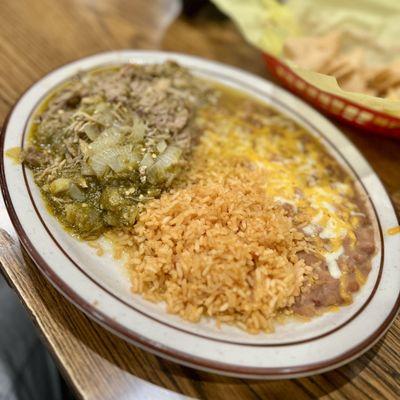 Chile Verde plate. Amazing!