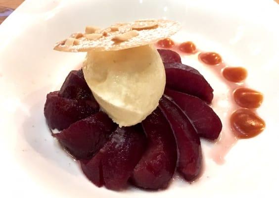 Poached Asian pear