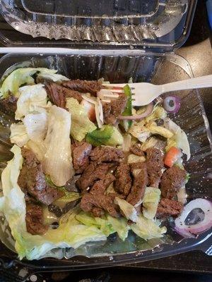 Steak Tips Salad - no croutons