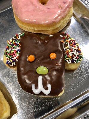 Puppy shaped doughnut. They also have a cat and teddy bear one.