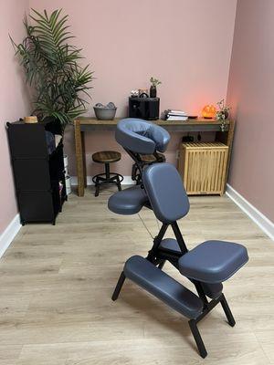 Chair massage available in 30 minute or 45 minute sessions. Assisted stretching can be added to all chair massage services.