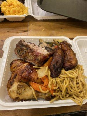 Chicken & Chicken and Rib (pork) Combo Platter