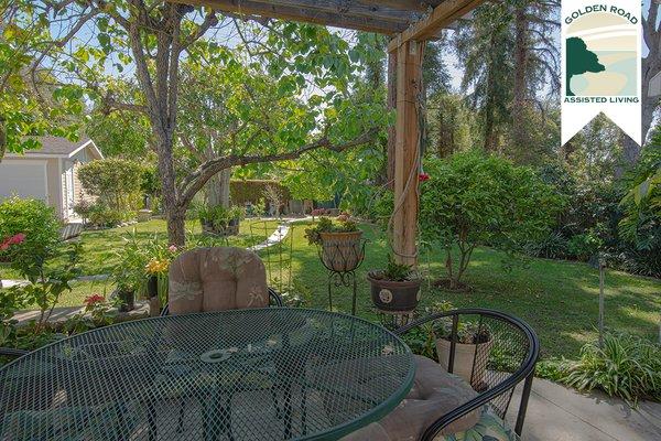 Golden Road Assisted Living Backyard Patio Area