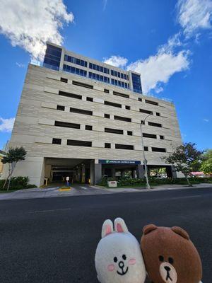 Aala Street side of the building where the parking entrance is located