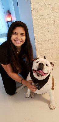 Thor with his amazing trainer Claudia