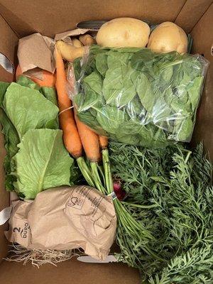 Weekly produce box with add ons!